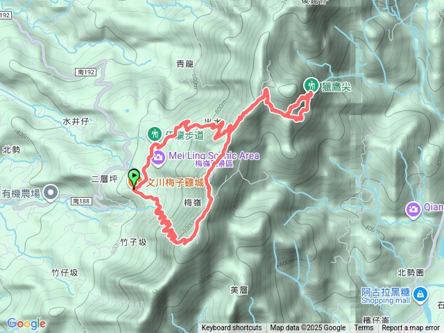 竹子尖山、梅峰、飯包尖山、獵鷹尖O饒預覽圖
