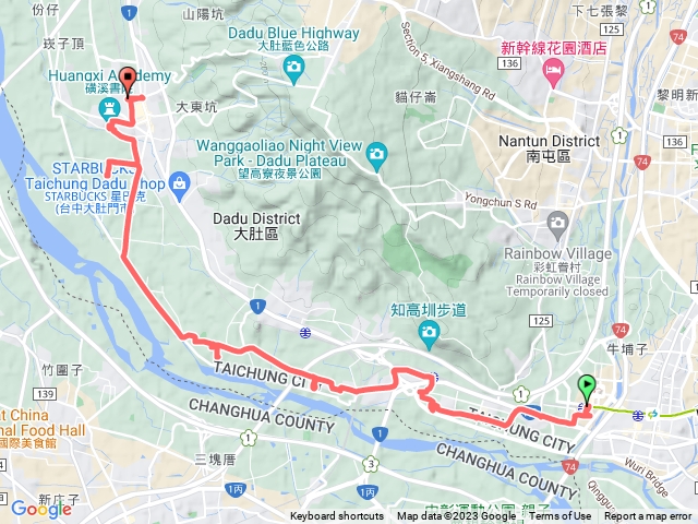 🔺台中/烏日、大肚/下勞胥➡️南王田西➡️山子頭➡️下寮子（烏溪町杭、內務局、陸補三等）-磺溪書院-大肚車站