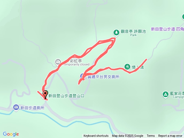 新田雨中健行