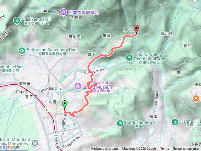 北投市場-丹鳳山-地熱谷-郵政訓練所-法雨寺步道-十八份(2026-4-12)預覽圖