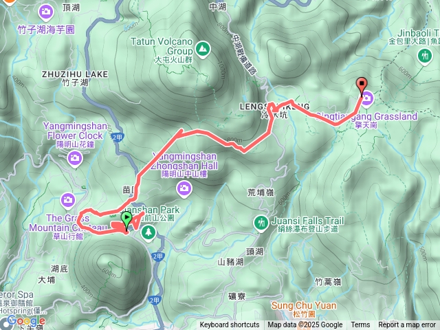 陽明山公車總站到擎天崗