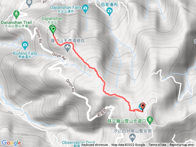 大尖山到四分尾山