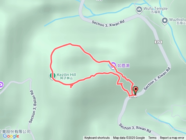 今明山、柯子林山、如意湖