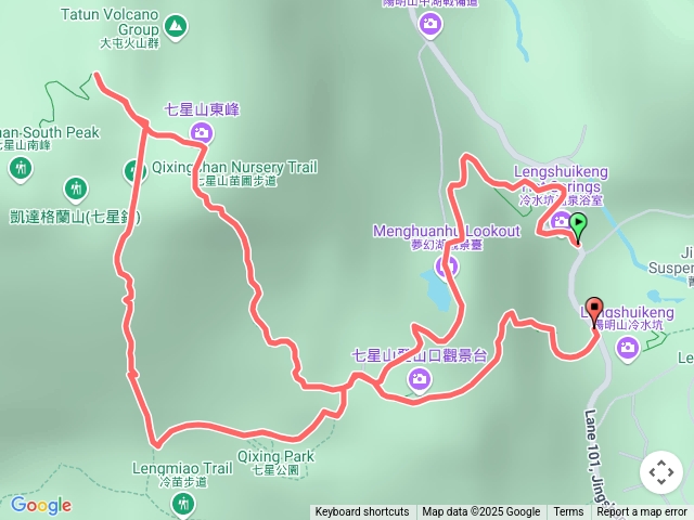 冷水坑→七星山主峰
