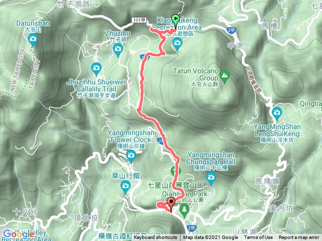 環七星山人車分道小觀音停車場陽明山總站