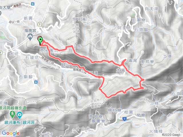 指南宮-猴山岳前峰-猴山岳-阿柔洋山-二格山-南邦寮山-草湳大榕樹-指南宮