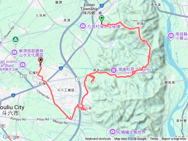 林內至石榴火車站