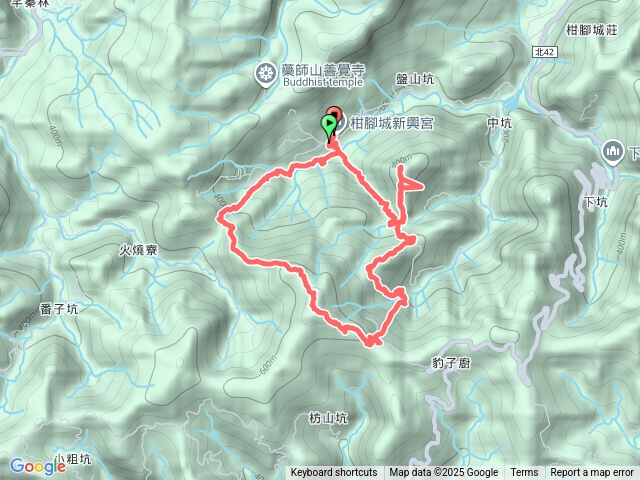 新興宮-內盤山坑古道-中坑西山-蘇家古厝-中坑頭鞍部-枋山坑山-過火坪古道 O型