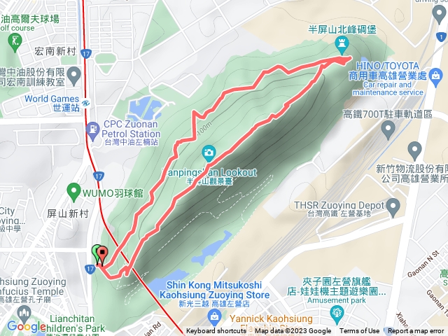 半屏山北峰碉堡〇型