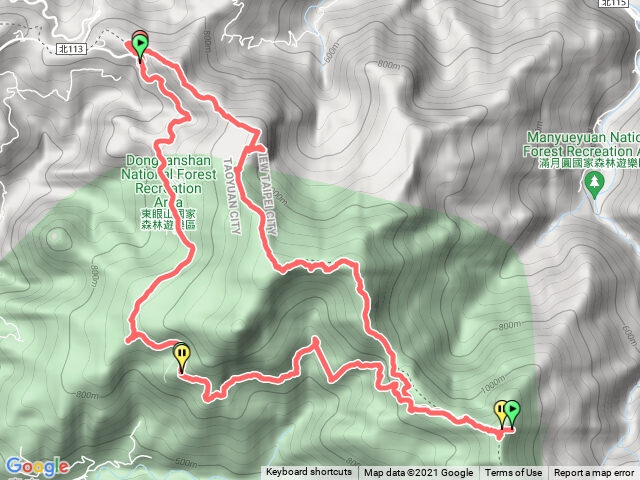 志繼山，東眼山，拉卡山，卡外山O型