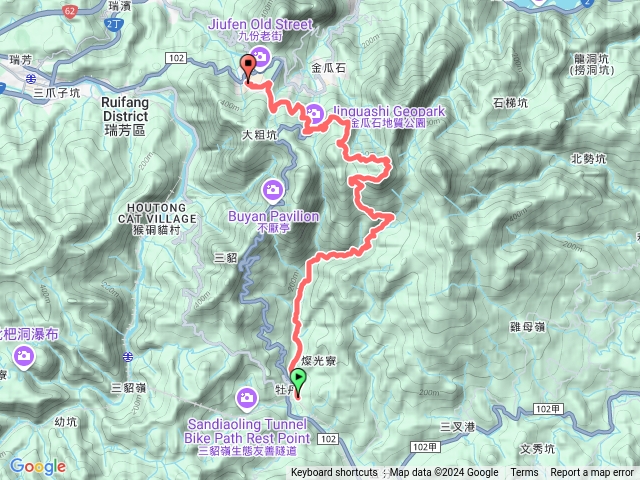 牡丹=>燦光寮山=>九份預覽圖