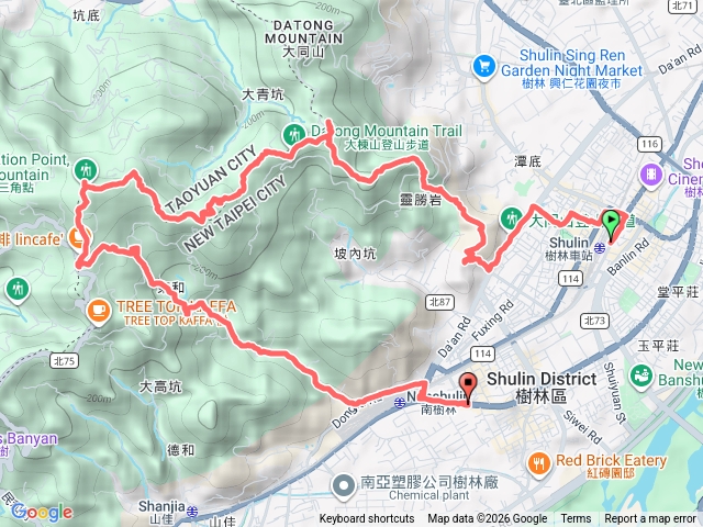 2026-01-31 樹林火車站～大同山～大棟山～南樹林火車站O繞預覽圖