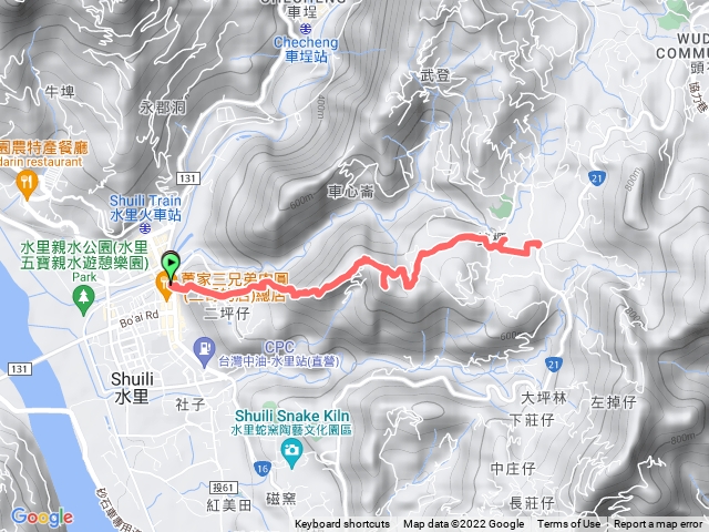 二坪山、水沙漣古道