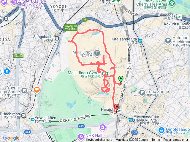 日本明治神宮大縱走