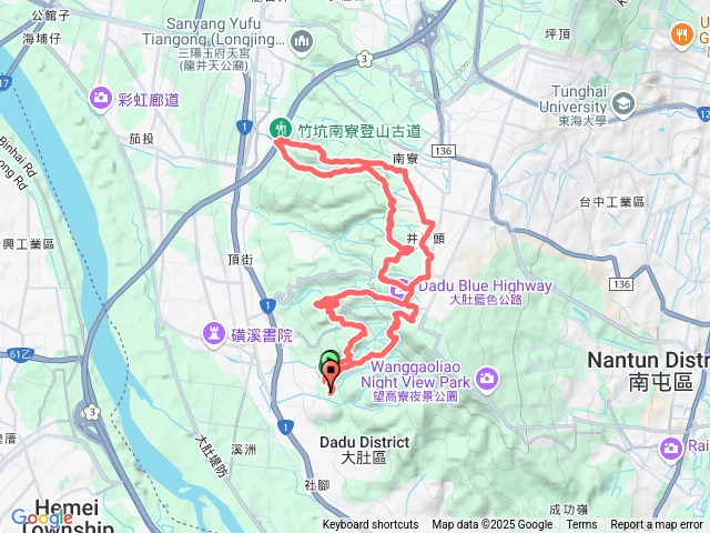 大肚萬里長城、環保公園、瑞井步道、竹坑南寮串連O繞
