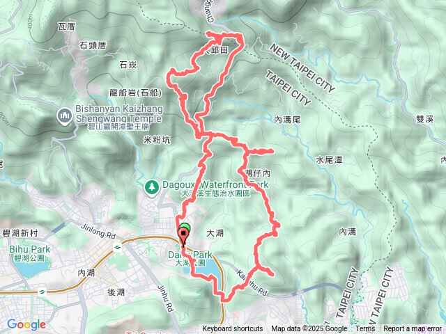 內湖郊山11連峰（大湖山、牛稠湖山、牛稠尾山西峰、石崁山、消防山、大邱田山、牛稠尾山、東牛稠尾山、聖明山、青山岩、康樂山）預覽圖