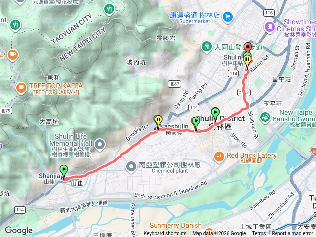 山佳車站到樹林車站預覽圖