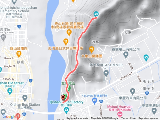 旗尾山第一登山路口