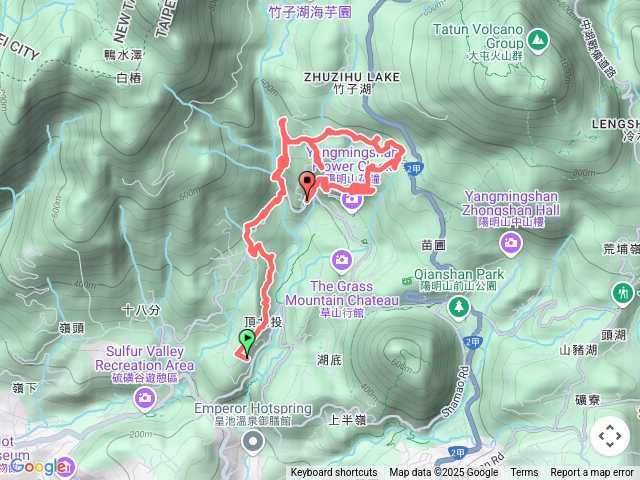 猴坎、陽明觀瀑吊橋、大屯瀑布