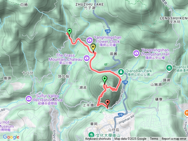 從草山觀瀑吊橋到紗帽山