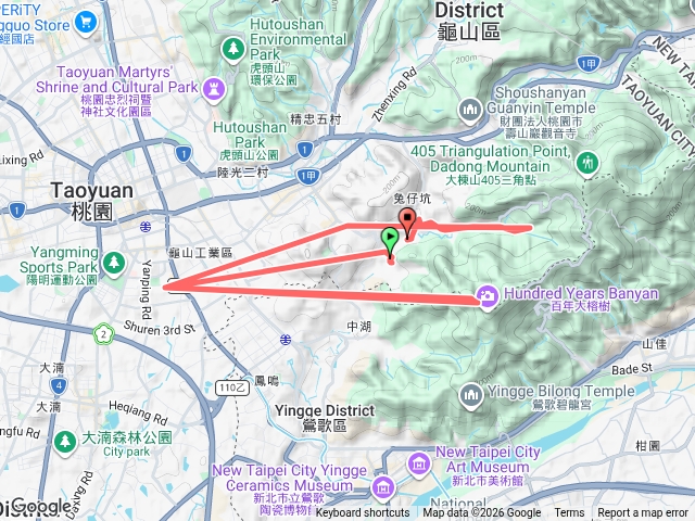 山步道、大同路、湖山街、福源街停車場