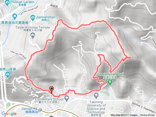 內湖群山O型(文間山論劍山剪刀石山西湖山小金面山)