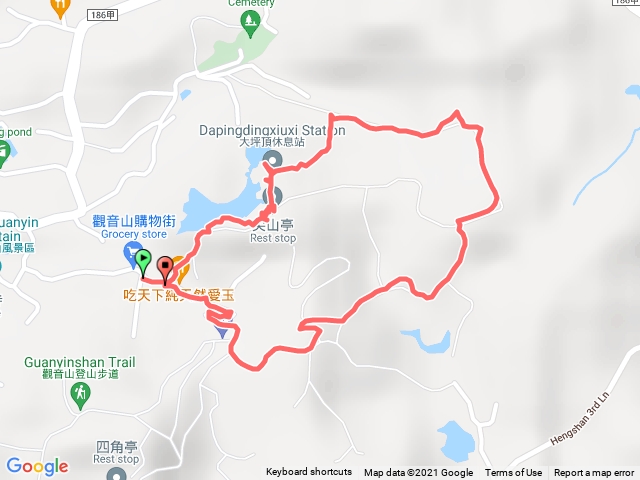 大社觀音山、尖山、小尖山、狄斯耐、然平庭、駱駝山、蓮花池、荔枝步、環保公園、大覺寺