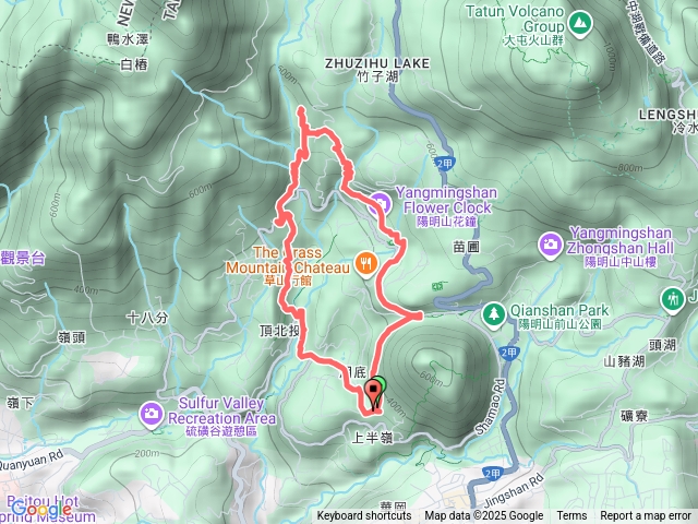 陽明山區古道與瀑布群O型預覽圖