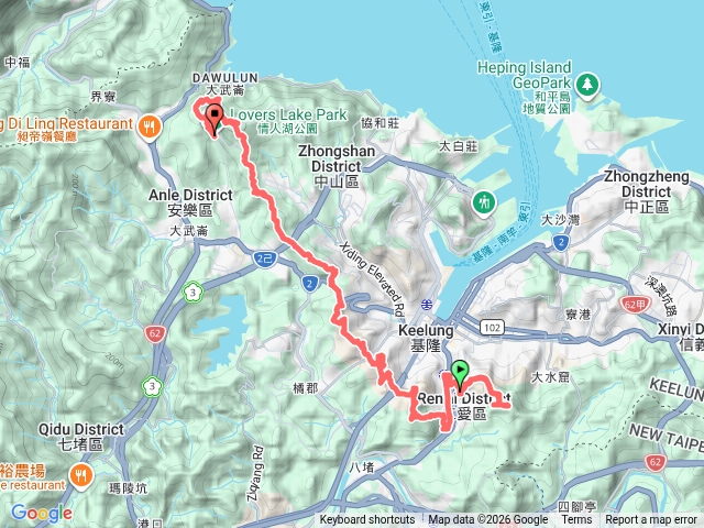 基隆天際線西段(紅淡山、劉銘傳隧道、大武崙山連走情人湖）預覽圖