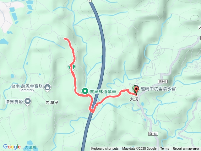 龍崎中坑清水宮桃花心木林道預覽圖