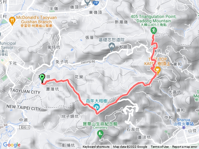 福源山到大棟山（來回）