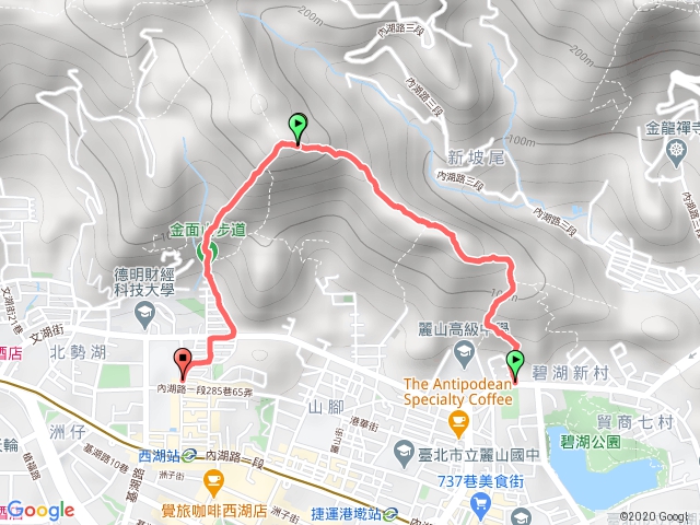 金面山步道 (麗山高中->西湖市場)