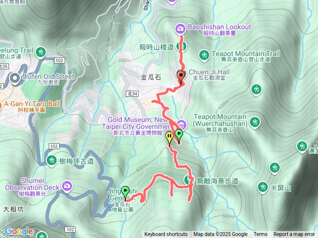 金瓜石地質公園-黃金神社-報時山棧道