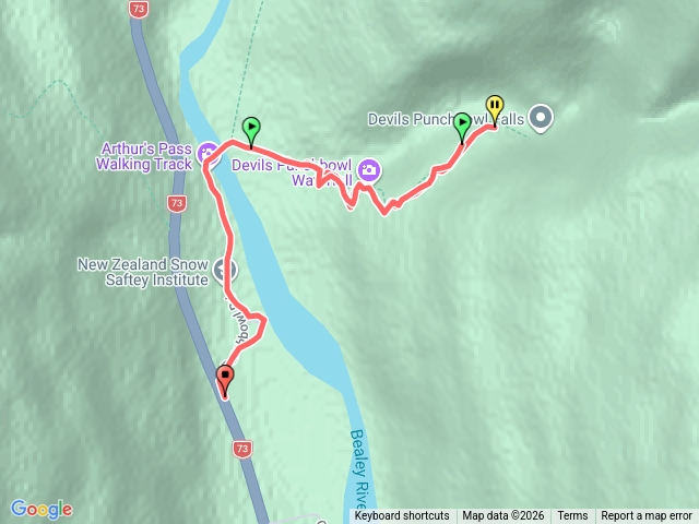 New Zealand Devils Punchbowl Waterfall