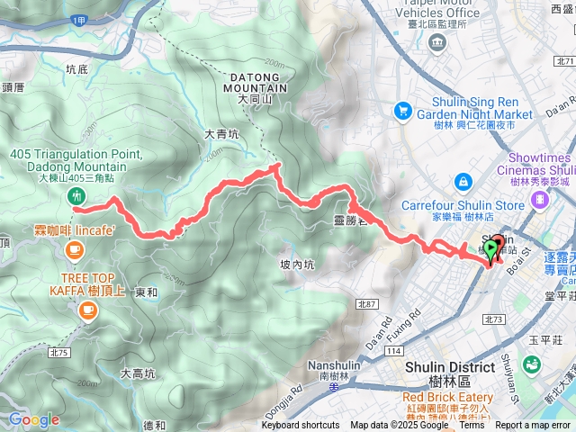 大棟山-樹林火車站來回