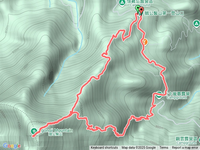 鵝公髻O型路線（第一登山口）預覽圖