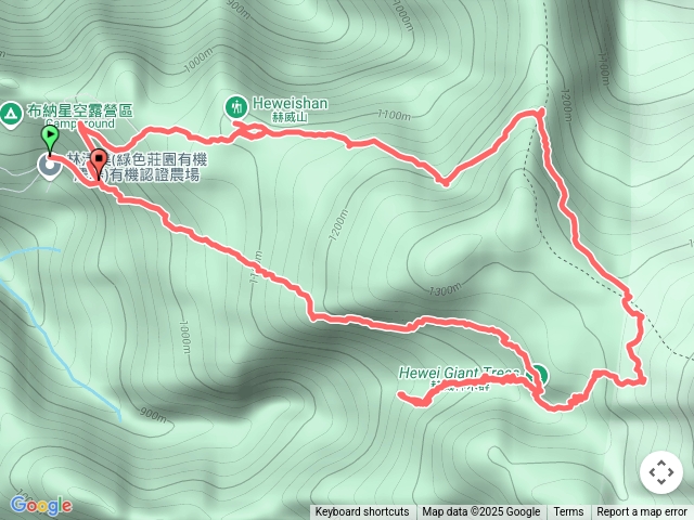 赫威山神木群+三角點+白紗瀑布half