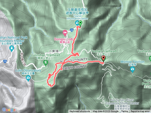 塔塔加-大鐵杉-鹿林山-麟趾山-玉山登山口(2023-12-11)