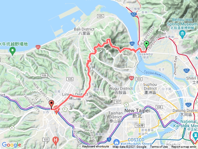 2021 10 15環大台北天際線第七段關渡捷運站到林口捷運站