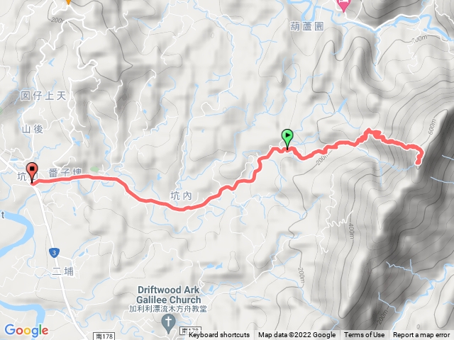 糖子恩山西稜線(歐味思山莊路旁福德祠起登>沿廢產道至終點>西側上稜登頂>原路往返)