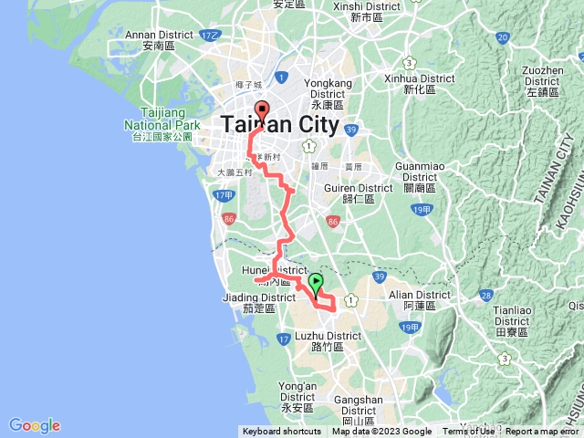 🔺高雄、台南/前荷➡️海埔➡️湖內➡️虎山➡️虎子山➡️舊台南市府