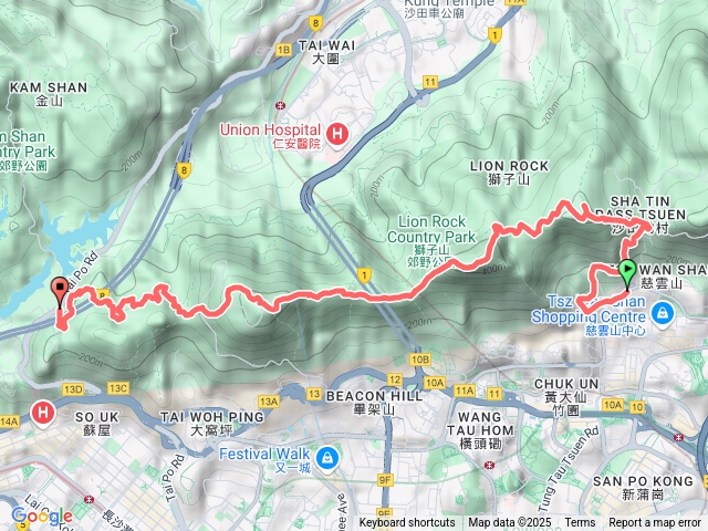 20250215香港獅子山（慈雲山北總站-石梨貝水塘站）