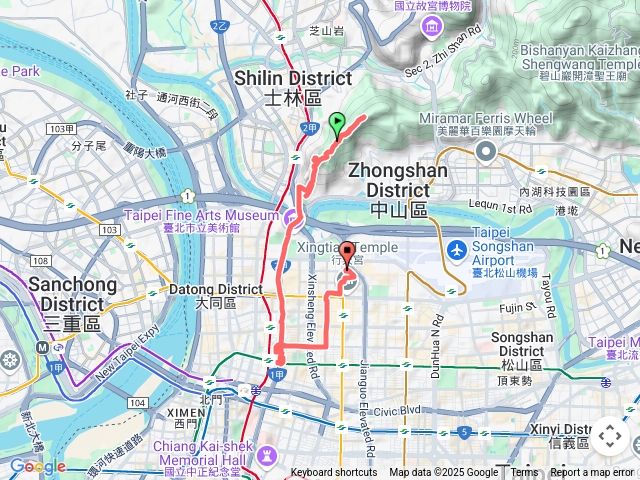 圓山登山步道微風平台