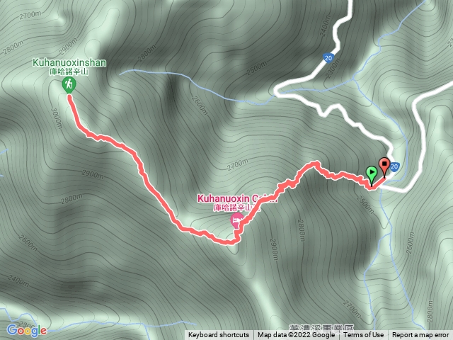 庫哈諾辛山（進涇橋入跟出）