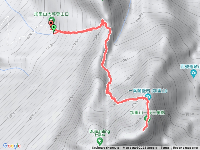 加里山大坪登山口西線