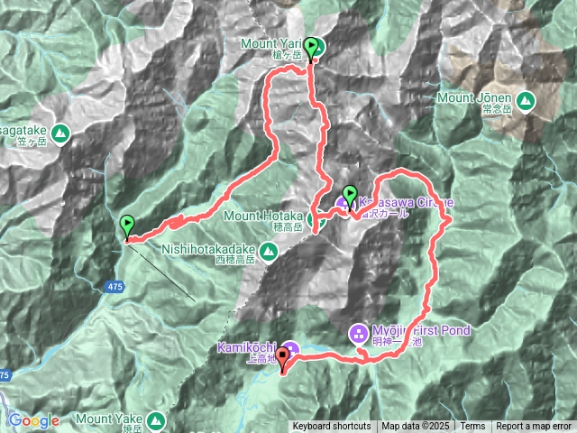 槍穗高縱走3天：槍岳+大喰岳+南岳+北穗高岳+奧穗高岳