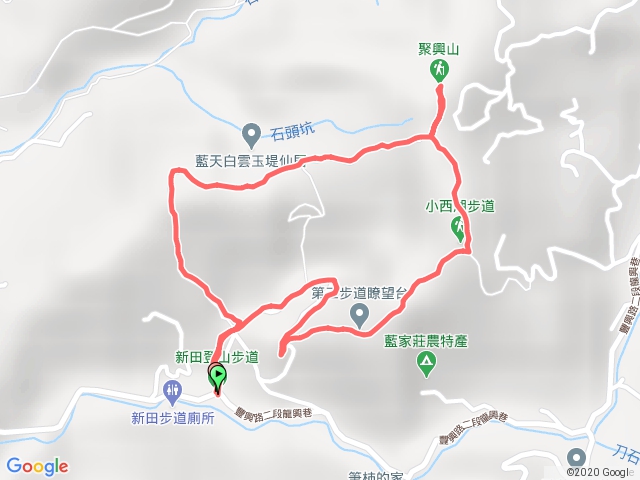 聚興山、新田登山步道標準O型路線
