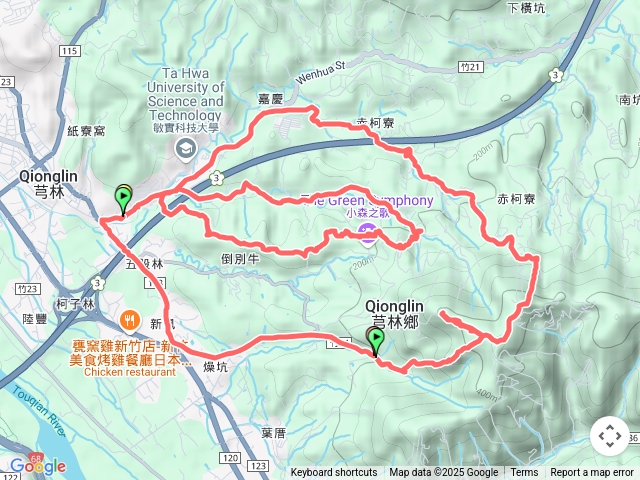 飛鳳山、中坑山、倒別牛山