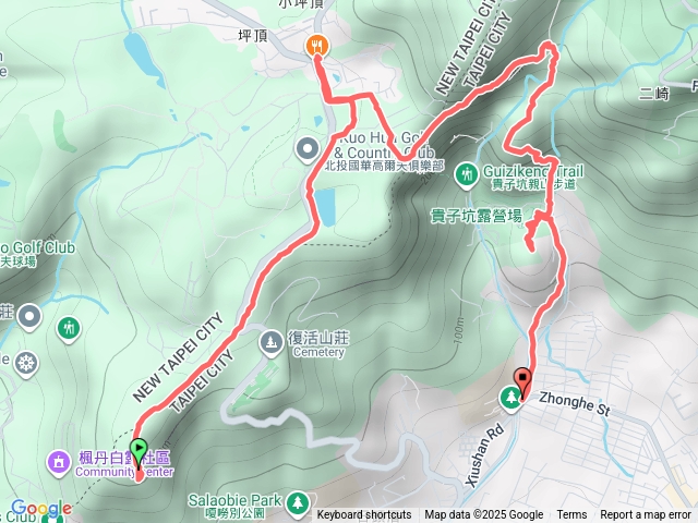北投桃源公園，忠義山，嘎嘮別山，貴子坑山西峰、北峰、主峰預覽圖