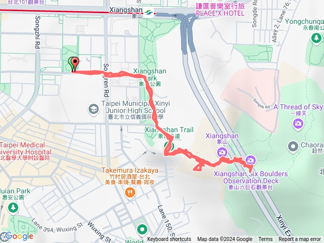 象山(三張里地下停車場至六石石觀景臺來回)預覽圖